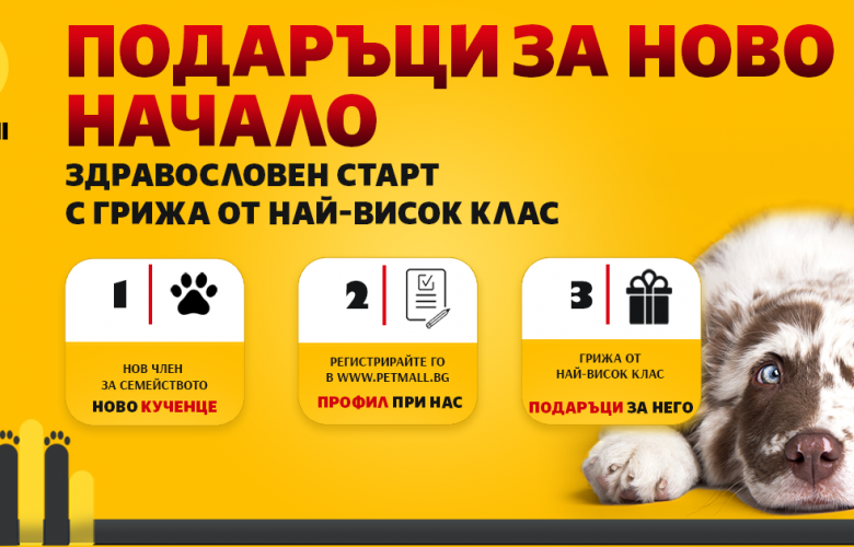 НОВО КУЧЕ У ДОМА! ПОДАРЪК за здравословен старт