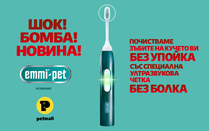 Почистване на зъбите на кучето БЕЗ УПОЙКА със специална ултразвукова четка, БЕЗ БОЛКА!
