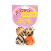 Играчка за котки Zolux  4 MULTICOLOURED BALLS - комплект от 4 топки 