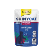 Пауч за кастритани котки GIMCAT SHINYCAT POUCH STERILIZED TUNA парченца риба тон в бульон