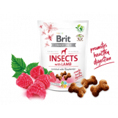 Brit Care Crunchy Cracker. Insects with Lamb enriched with Raspberries - лакомство за кучета с насекоми, агнешко и малини за здравословно храносмилане