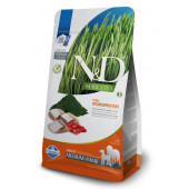 N&D SPIRULINA DOG HERRING & WOLFBERRY ADULT MEDIUM & MAXI - пълноценна храна със спирулина за кучета над 1г. от средните и едри породи, с херинга и годжи бери 