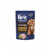 Brit Premium by Nature Dog Fillets in Gravy Chicken & Green Peas - пауч за кучета с пилешко месо и грах 85гр.