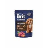 Brit Premium by Nature Dog Fillets in Gravy with Beef & Carrot -пауч за кучета с говеждо месо и моркови 85гр.