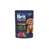 Brit Premium by Nature Dog Fillets in Gravy with Lamb & Green Peas - пауч за кучета с агнешко месо и грах 85гр.