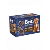 Brit Premium by Nature Dog Fillets in Gravy Multipack - кутия с паучове филета в сос 12x85гр. 