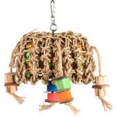 Интерактивна играчка за папагали от естествени материали Flamingo COLOUR MULTI 25CM 