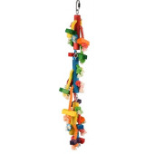 Играчка за папагали Flamingo RAINBOW ELI 53 см - дълга, висяща, цветна с възли