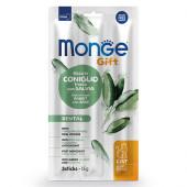 Monge Gift Soft Sticks Dental Cat - стикчета за котки за дентална грижа, без зърнени култури, със заешко и салвия 15 гр