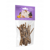 Натурални, плодни клонки за гризане Little One Yummy branches с венчелистчета от дива роза, невен, хибискус, слънчоглед, метличина 35 гр.