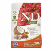 Храна за котка N&D CAT QUINOA SKIN&COAT HERRING, COCONUT - с киноа при чувствителен стомах, здрава кожа и козина с херинга, кокос и куркума