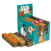 Little ONE stick meadow grass with topping - Лакомство за гризачи стик от ливадно сено 85гр., БЕЗ зърно!