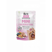 Brit Care Mini Chicken & Tuna fillets in gravy - пауч за кучета от малките породи с пилешко и риба тон