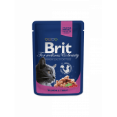 Пауч за котка Brit Premium Salmon & Trout 100гр.