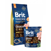 Суха храна за кучета BRIT PREMIUM JUNIOR M BY NATURE [ НОВА, ПОДОБРЕНА ФОРМУЛА ] с 50% прясно пилешко месо