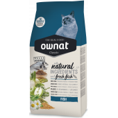 Натурална суха храна Ownat Classic FISH с прясна океанска риба и пилешко, за пораснали котки 