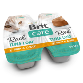 Месен пастет за котки Brit Care Cat Real Tuna Loaf (2*37г) - с 35,9% риба тон и 25,6% пиле, с добавено рибно масло за красива козина и здрава кожа