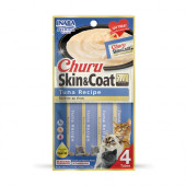 Кремообразно лакомство за капризни котки Churu Cat Treats Skin&Coat Tuna Recipe мус от риба тон; №1 в света мокро лакомство за котки