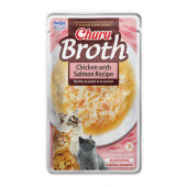 Пауч за котки Ciao Cat Wet Broth Chicken with Salmon Recipe - супа с късчета пилешко месо и сьомга; №1 в света мокро лакомство за котки
