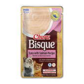 Пауч за котки Ciao Cat Wet Bisque Tuna with Salmon Recipe френска супа, биск, мус риба тон и сьомга с бульон от риба тон, перфектната заливка за гранулирана храна при капризни котки; №1 в света мокро лакомство за котки