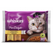 WHISKAS Pure Delight - паучове за котки - Птичи ястия -  4 бр. Х 85г