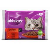 WHISKAS пауч за котки - Месни Ястия - 4 бр. X 85г