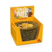 Лакомство за гризачи и зайци Little One Flower bowl купичка от ливадно сено с цветчета от невен 120 гр.