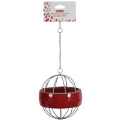 Метална хранилка за сено Zolux Hanging Hay Ball сфера, червена