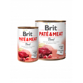BRIT PATÉ & MEAT - BEEF - консервирана храна за кучета с 27% прясно телешко месо и 23% пуешко месо