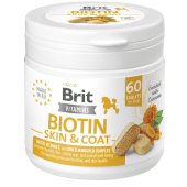 Хранителна добавка за кучета Brit Vitamins Biotin Skin & Coat Care - витамини за цялостна грижа за кожа и козина с биотин