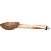 Кацалка за птици Trixie Perch with feeding bowl с вградена купичка от кокосов орех