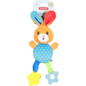 Екологична плюшена играчка за малки кученца ZOLUX Puppy RIO Rabbit  зайче с гризалки за зъбки