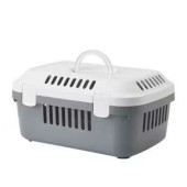 Транспортна клетка Savic Discovery 1  white-cool grey за котки и кучета до 5 кг 