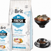 Холистична храна Brit Fresh Fish with Pumpkin Adult Large Muscles & Joints за кучета от големите породи, с прясна риба и тиква