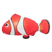 Интерактивна играчка за кучета и котки  TRIXIE Wriggle fish NEMO  движеща се риба Немо с котешка трева и сензор за движениe, с USB кабел за зареждане