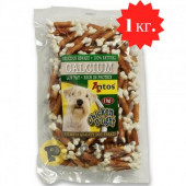 Кучешки лакомства с добавен калции за здрави кости Chicken D'light 1 кг. кокалчета обвити в пилешко месо
