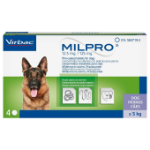 MILPRO Virbac таблетки за обезпаразитяване за кучета над 5кг.