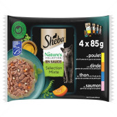 Селекция от паучове Sheba Nature's Collection 4 вида месо в сос