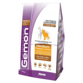 Monge Gemon Medium Puppy & Junior храна за подрастващи кучета от средните породи с вкус на пилешко и ориз