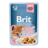Brit Premium Cat Delicate - пилешки филенца в сос за малки котенца 85 гр.