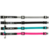 Нашийник за котки с място за надписване Trixie Cat collar with My Home address tag