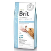 Пълноценна, суха храна Brit Veterinary Diets Dog Obesity за кучета с наднормено тегло с агнешко, пуешко месо и грах, БЕЗ ЗЪРНЕНИ КУЛТУРИ