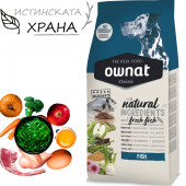 Натурална суха храна Ownat Classic Fish с прясна риба за пораснали кучета от всички породи
