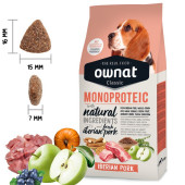 Натурална суха храна Ownat Classic Monoprotein Iberian Pork с прясно иберийско свинско, монопротеинна , за кучета от всички породи 