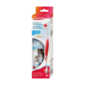 Комплект паста за зъби Beaphar с вкус на черен дроб 100 гр. + четка за зъби