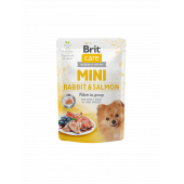 Brit Care Mini Rabbit & Salmon fillets in gravy - пауч за кучета от малките породи със заешко и сьомга