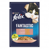 Храна  в пауч  за коте PURINA FELIX Fantastic Сьомга 85гр.