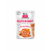 Brit Care Cat Pouch SAVORY SALMON in Gravy - пауч за котки със сьомга в сос