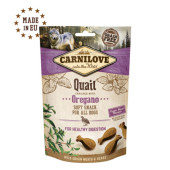 Полувлажни лакомства за куче Carnilove Semi-Moist Quail enriched with Oregano cъс 35% Пъдпъдък, обогатени с риган, БЕЗ ЗЪРНЕНИ КУЛТУРИ