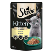 Пауч за подрастващи котенца  Sheba Junior пилешко месо в сос